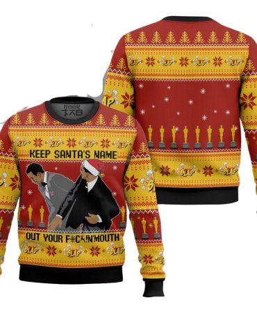 Keep Santa’s Name Out Your Mouth Smith Slaps Chris Rock Meme Ugly Sweater