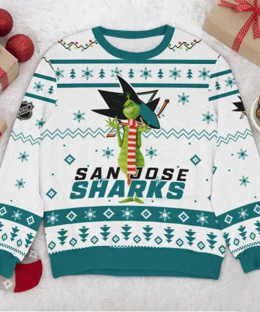 Special Release San Jose Sharks NHL Ugly Sweater All Over Prints Christmas Season HONHL170924SW30SJS
