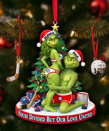 Love On Ice Christmas Ornament - Personalized Gift For Couples