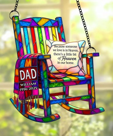 Memorial Chair Suncatcher Ornament Personalized Gifts for Heaven
