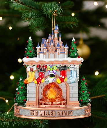 Stocking Fireplace Christmas Ornament - Personalized Gifts For Family