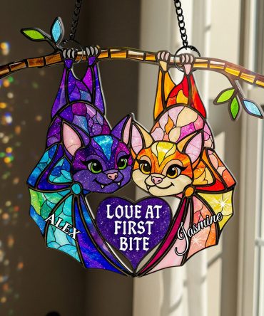 Soulmates Forever Suncatcher Ornament Personalized Gifts For Couple