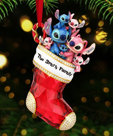 Stocking Family Ornament - Personalized Gifts For Family Christmas Ornament