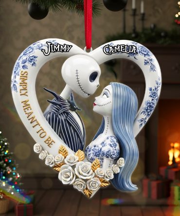 Personalized Gifts For Christmas, Couple Toile de Jouy Custom Shape Acrylic Ornament