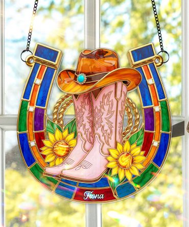 Western Spirit Suncatcher Ornament - Personalized Gifts For Cowgirl