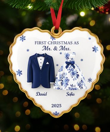 Personalized Gifts For Newlyweds Christmas Ornament