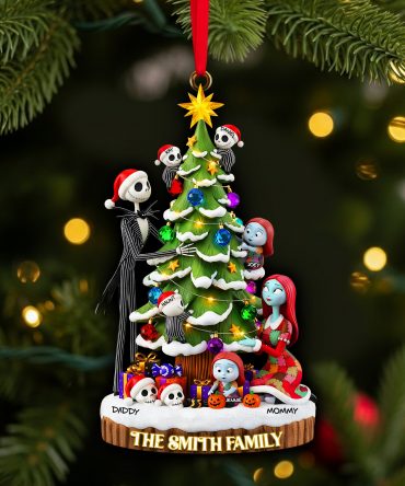 Gothic Christmas Family Ornament - Personalized Gifts For Family