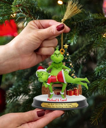Funny Green Monsters - Couple Ornament - Personalized Christmas Gifts