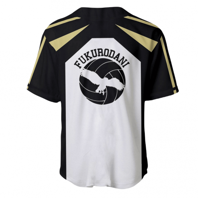Stylish Fukurodani Volleyball Jersey - Black & White Anime-Inspired Sportswear - Image 3