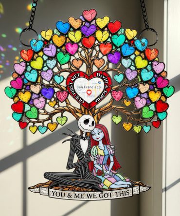 Nightmare Love Suncatcher Ornament Personalized Gifts For Couple