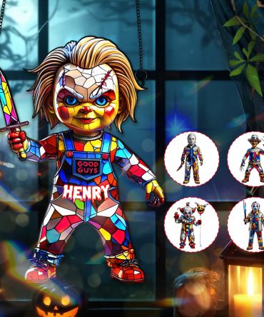 Horror Movie Halloween Suncatcher Ornament - Personalized Gifts For Halloween