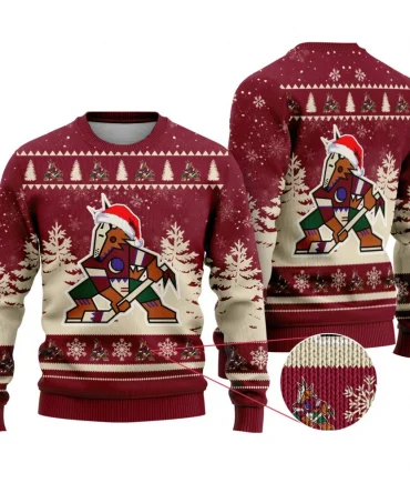NHL Arizona Coyotes Personalized Name Christmas Design Ugly Sweater ST2301