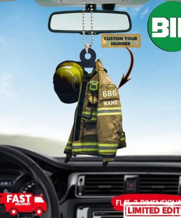 2D Firefighter Uniform Christmas Tree Decorations 2023 Xmas Gift Ornament