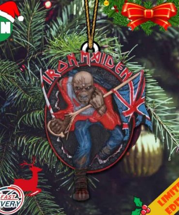 2D Iron Maiden The Trooper Hanging Christmas 2023 Tree Decorations Ornament
