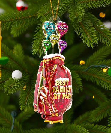 Golf Family Hand Christmas Ornament Personalized Gifts For Family