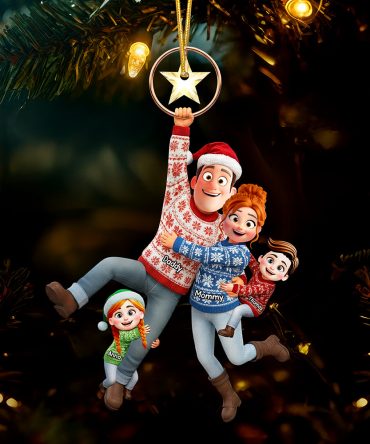 Flying Family Ornament - Personalized Gifts For Family