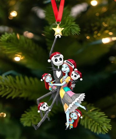 Spooky Playful Family Tree Ornament, Personalized Gifts For Family