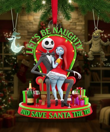 Let’s Be Naughty Couple Ornament - Personalized Christmas Gifts For Couple