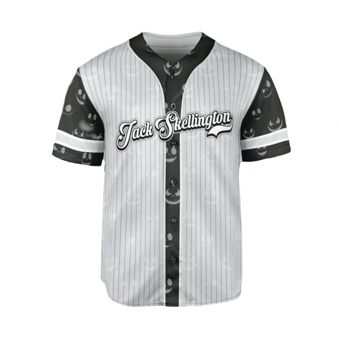 Jack Skellington Baseball Jersey - Spooky Style For Fans , Limited Edition - Image 2