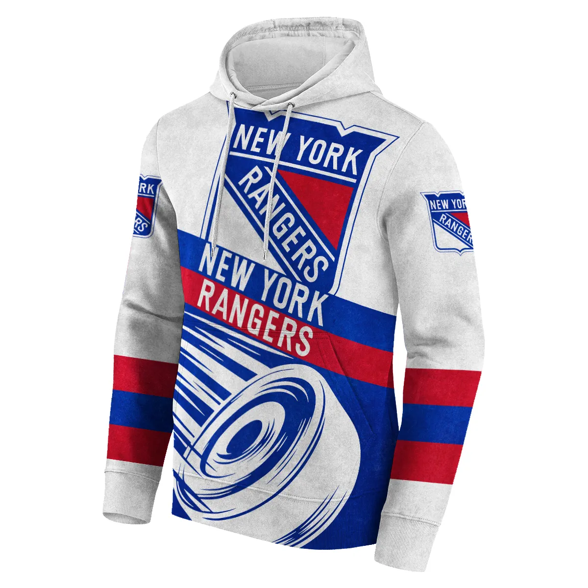 Ice Hockey Puck New York Rangers National Hockey League All Over Prints BLNHL020924NYRHD - Hoodie - Image 2