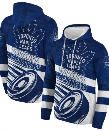 Ice Hockey Puck Toronto Maple Leafs National Hockey League All Over Prints BLNHL020924TMLHD - Hoodie