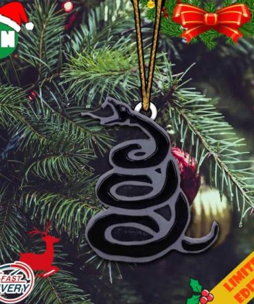 30th Anniversary Of Metallica‚Äôs Black Album Snake Logo Christmas 2023 Holiday Ornament