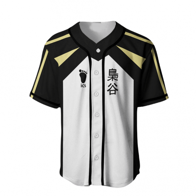 Stylish Fukurodani Volleyball Jersey - Black & White Anime-Inspired Sportswear - Image 2