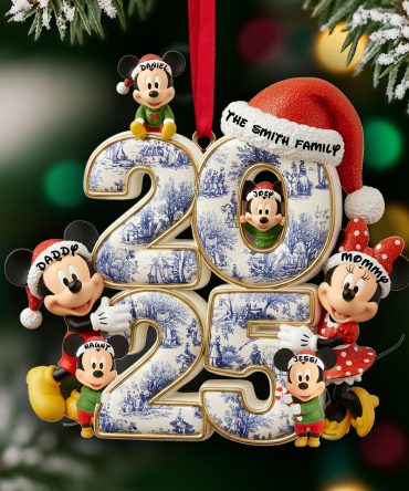 Adorable Family Christmas Acrylic Ornament - Personalized Gifts For Family