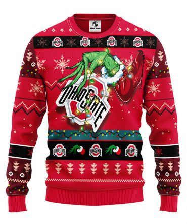 Ohio State Buckeyes Grinch Ugly Christmas Sweater