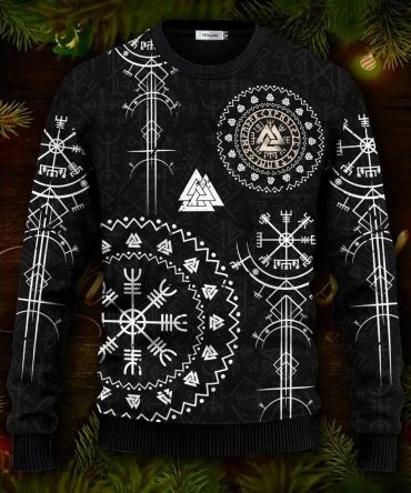 Careful Boy I&apos;m Old For Good Reason Viking Ugly Christmas Sweater