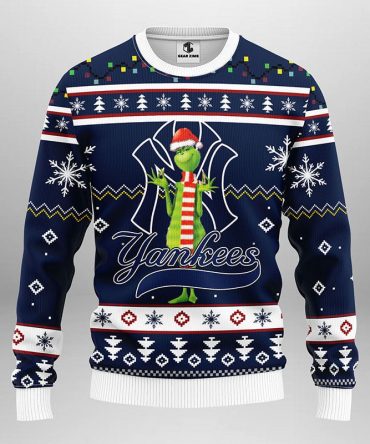 New York Yankees Funny Grinch Ugly Christmas Sweater