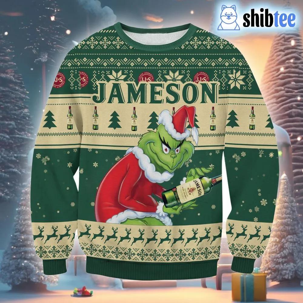 Jameson Grinch Ugly Christmas Sweater, Grinch Sweater Adults