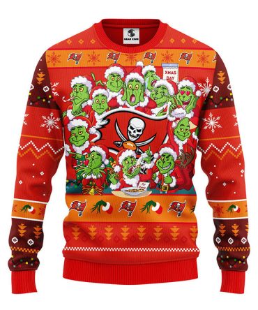 Tampa Bay Buccaneers 12 Grinch Xmas Day Ugly Christmas Sweater