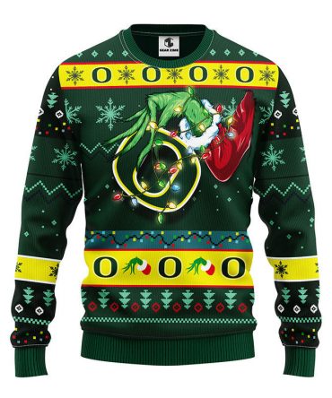 Oregon Ducks Grinch Ugly Christmas Sweater