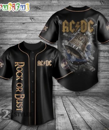 ACDC World Tour Acdc Pwr Up Tour 2024 Jersey Hells Bells Baseball Jersey Shirt