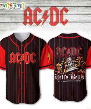 ACDC World Tour Acdc Pwr Up Tour 2024 Jersey Hells Bells Baseball Jerseys