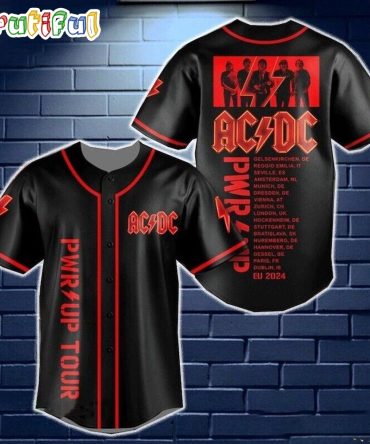 ACDC World Tour Acdc Pwr Up Tour 2024 Jersey Rock Band Tour 2024 Gift For Lover Jersey