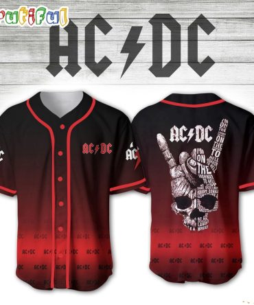 ACDC World Tour Acdc Pwr Up Tour 2024 Jersey Skull Baseball Jerseys
