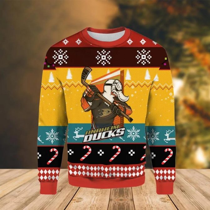 Anaheim Ducks Bardown Reverse Ugly Christmas Sweater, NHL Christmas Sweater