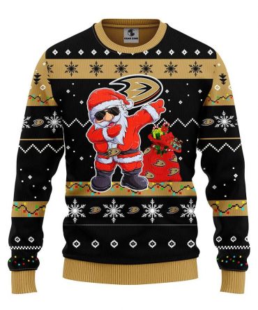 Anaheim Ducks Dabbing Santa Claus Ugly Christmas Sweater, NHL Christmas Sweater