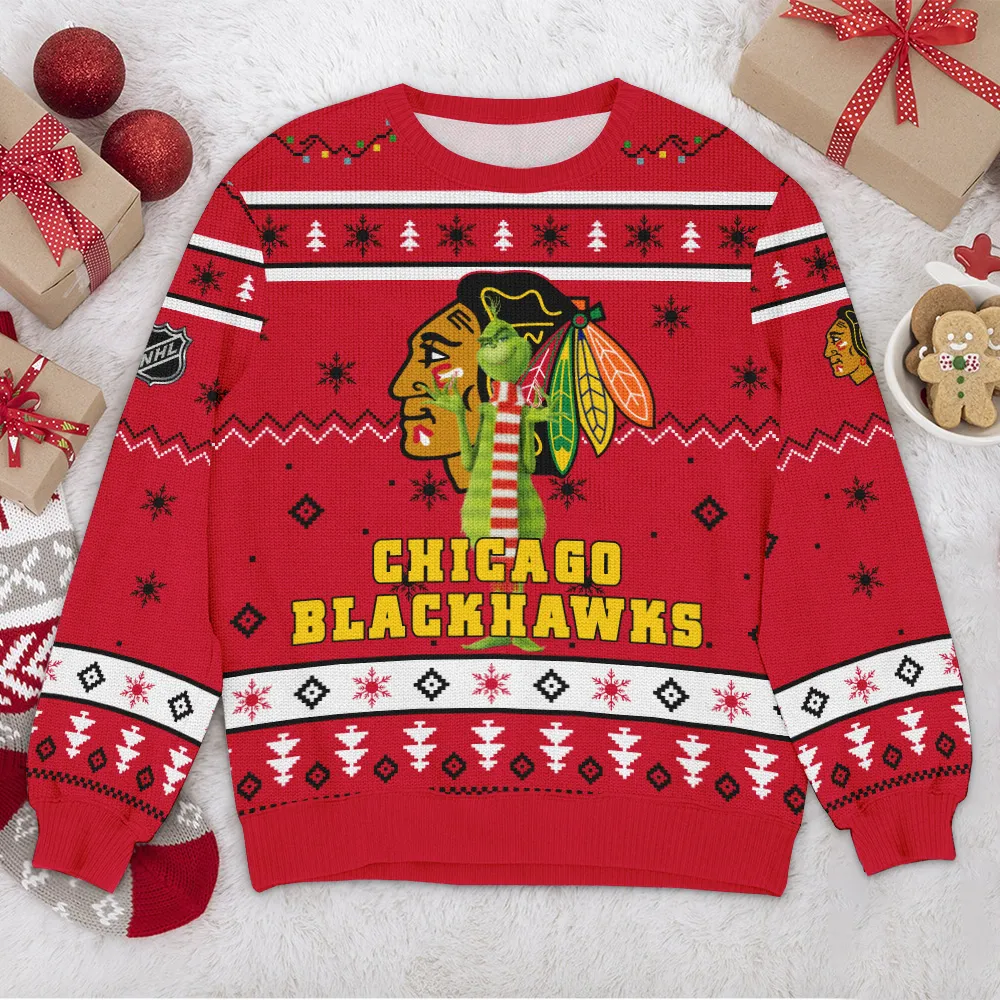 Special Release Chicago Blackhawks NHL Ugly Sweater All Over Prints Christmas Season HONHL170924SW17CB