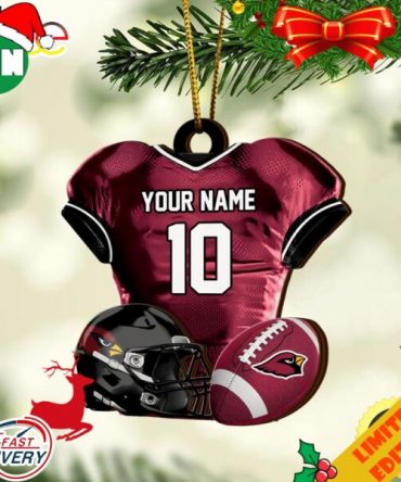 Arizona Cardinals NFL Sport Ornament Custom Name And Number 2023 Christmas Tree Decorations