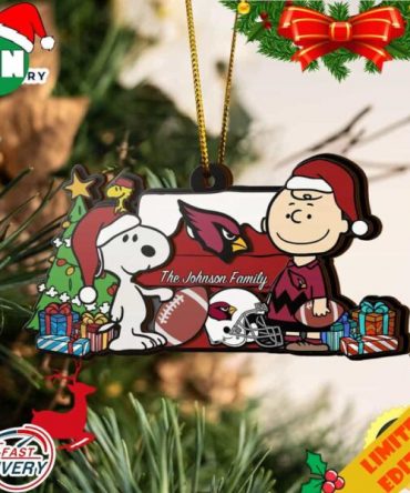 Arizona Cardinals Snoopy NFL Sport Ornament Custom Your Family Name