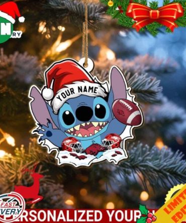 Arkansas Razorbacks Stitch Christmas Ornament NCAA Custom With Stitch Ornament