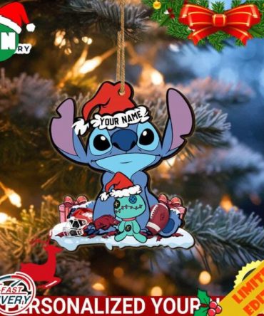 Arkansas Razorbacks Stitch Custom Name Ornament NCAA And Stitch Ornament