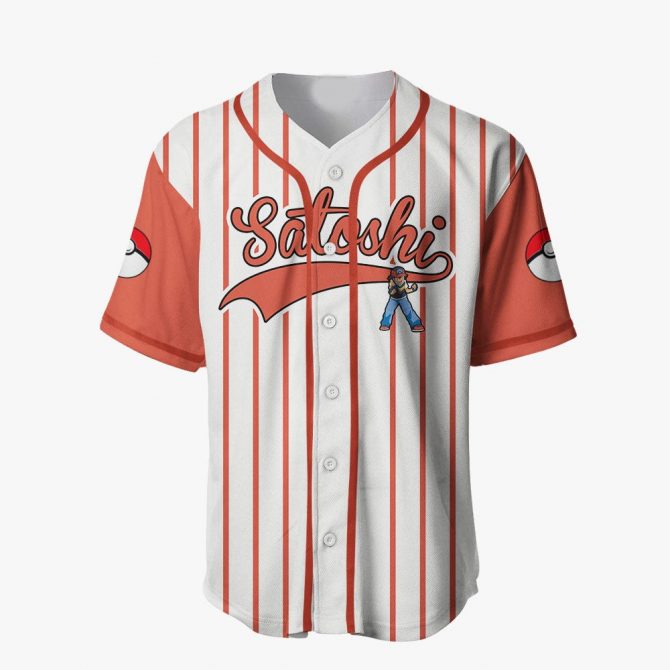 Anime-Inspired Baseball Jersey – Satoshi Design For Fans & Collectors - Image 2