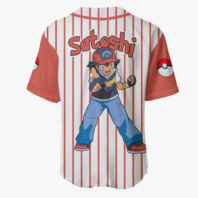 Anime-Inspired Baseball Jersey – Satoshi Design For Fans & Collectors - Image 3