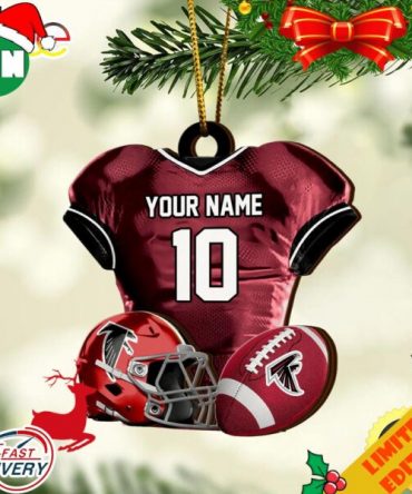 Atlanta Falcons NFL Sport Ornament Custom Name And Number 2023 Christmas Tree Decorations