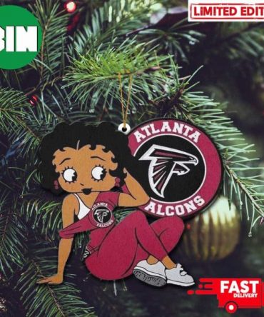 Atlanta Falcons x Betty Boop Christmas 2023 Tree Decorations Ornament