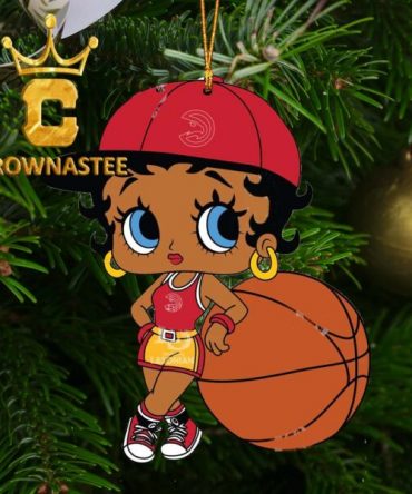 Atlanta Hawks Betty Boop NBA Decor Christmas Tree Ornament